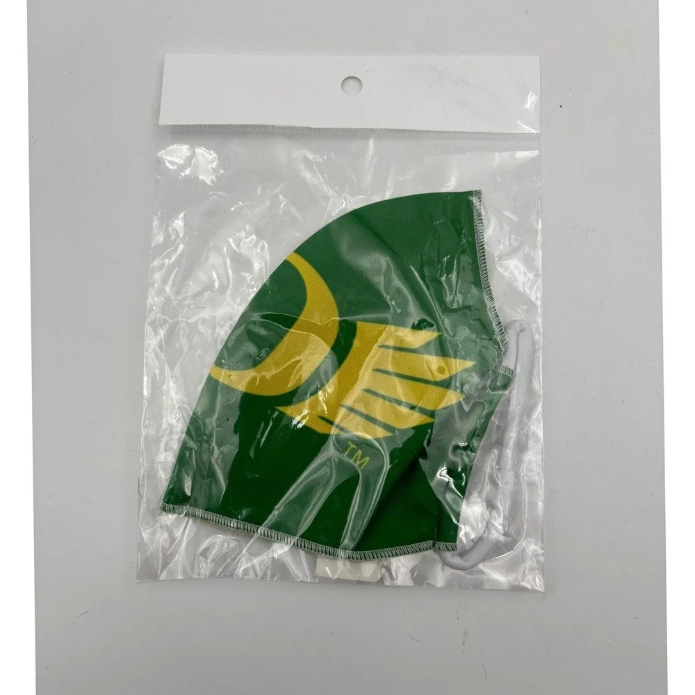 Oregon Ducks Green Yellow Logo Non Medical Cloth Face Mask Size L‎ Teamatical